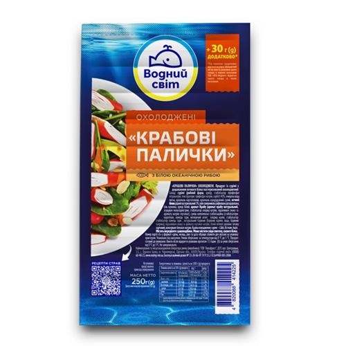 Крабові палички 250 г Водний Світ охолоджені 