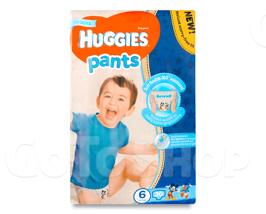 Підгузки-трусики для хлопчиків Huggies Pants Jum 6 (15-25 кг) 30шт