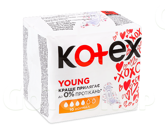 Прокладки гігієнічні Kotex Young Normal 10шт/уп