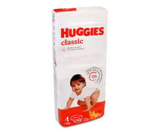 Підгузки Huggies Classic Jambo 4 (7-18 кг) 50шт/уп