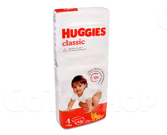 Підгузки Huggies Classic Jambo 4 (7-18 кг) 50шт/уп