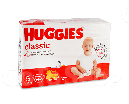 Підгузки Huggies Classic Jambo 5 (11-25 кг) 42шт/уп