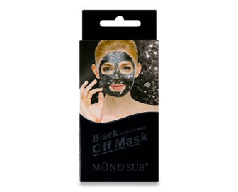 Маска для обличчя Mondsub Black Glitter піл-офф 8мл
