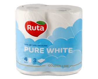 Папір туалетний Ruta Pure White 4шт/уп