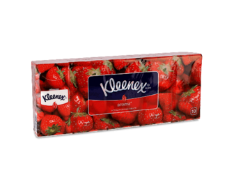 Хустинки носові Kleenex Veltie Полуниця 10шт/уп