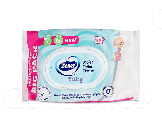 Туалетний папір Zewa Baby Moist вологий 80шт