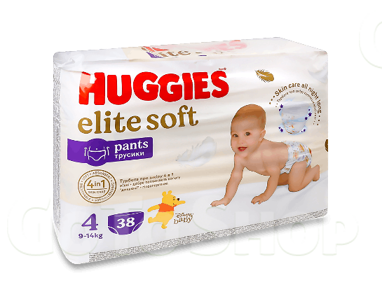 Підгузки-трусики Huggies Elite Soft 4 (9-14 кг) 38шт