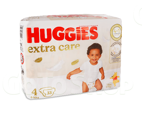 Підгузки Huggies Extra Care 4 (8-16 кг) 33шт