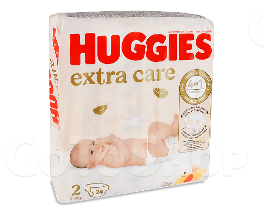 Підгузки Huggies Extra Care 2 (3-6 кг) 24шт