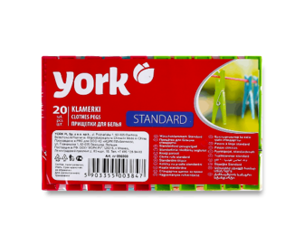 Прищіпки для білизни York Standard пластмасові 20шт