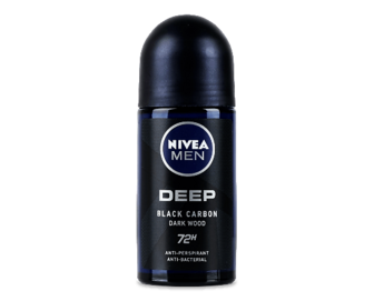 Дезодорант кульковий Nivea Men Deep Black Carbon Dark Wood 50мл