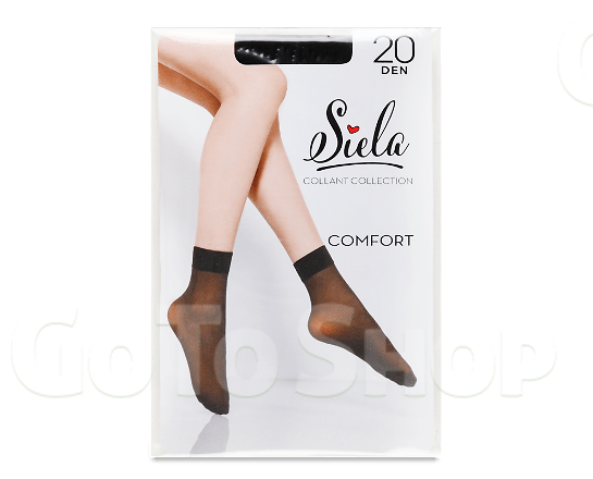 Шкарпетки жіночі Siela Comfort 20 nero р.23-25 2 пари