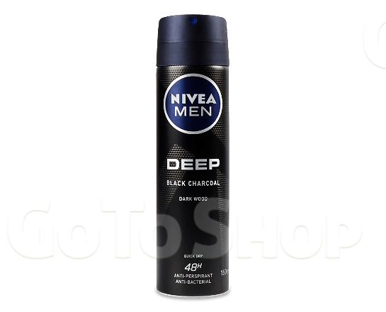 Дезодорант-спрей Nivea Men Deep Black Charcoal 150мл