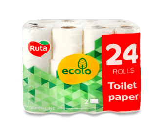 Папір туалетний Ruta Ecolo 2-шаровий 24шт