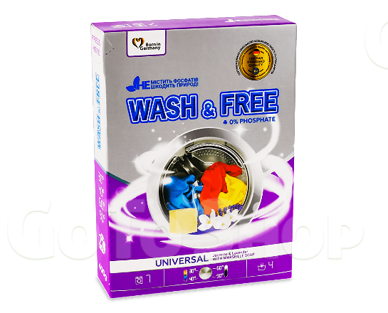 Порошок пральний Wash&amp;Free Jasmine&amp;Lavender 400г