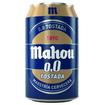 Пиво напівтемне безалкогольне Mahou Tostada 0% 0,33л залізна банка