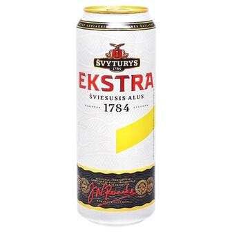 Пиво світле Svyturys Ekstra 5,2% 4*0,568мл залізна банка