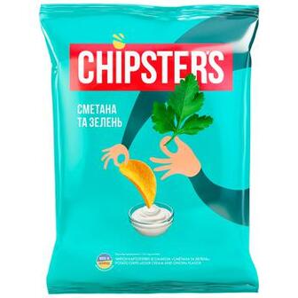 Чипси Chipster's картопляні зі смаком сметани із зеленню 130г