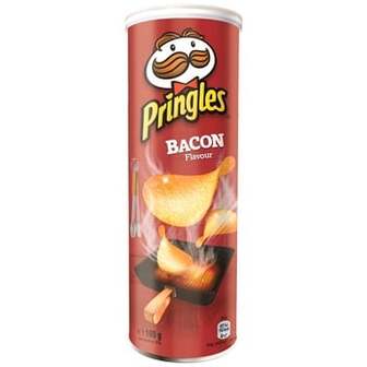 Чипси Pringles картопляні зі смаком бекону 165г