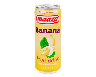 Напій соковий Maaza «Банан» негазований з/б, 0,33л