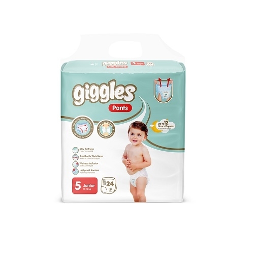 Підгузники-трусики 24 шт GIGGLES TWIN JUNIOR SIZE 5  