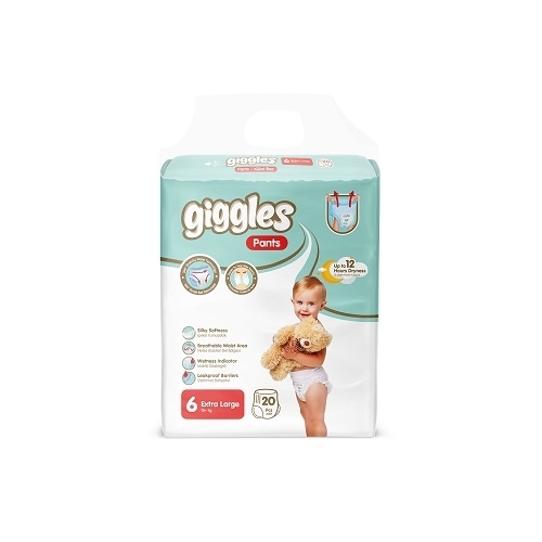 Підгузники-трусики 20 шт GIGGLES TWIN EXTRA LARGE 6  