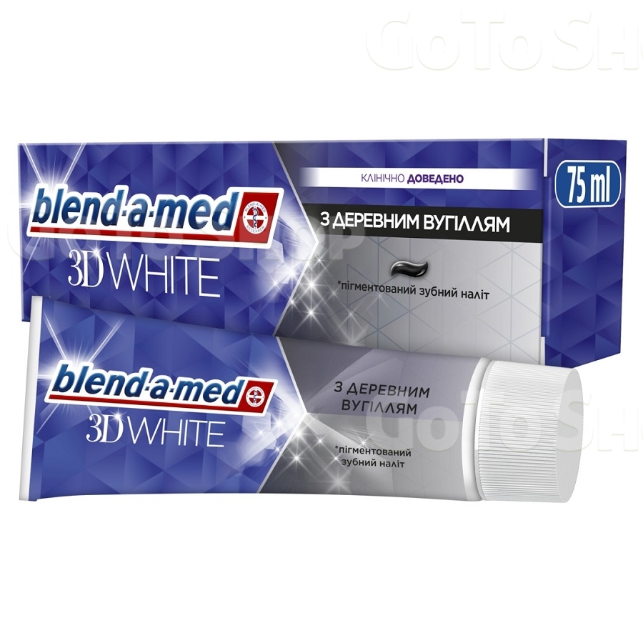 Паста зубна 75мл Blend-a-med 3DWhite З Дерев Вугіллям к/уп 