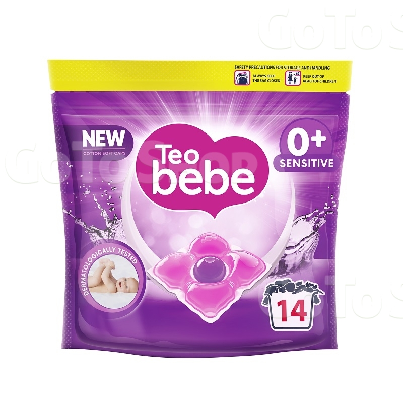 Засіб миючий рідкий в капсулах 14 шт Teo Bebe Cotton Soft/Sensitive Gentle&amp;Clean п/уп 