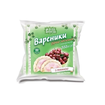 Вареники 333г Біла Береза з прісного тіста з вишнею 