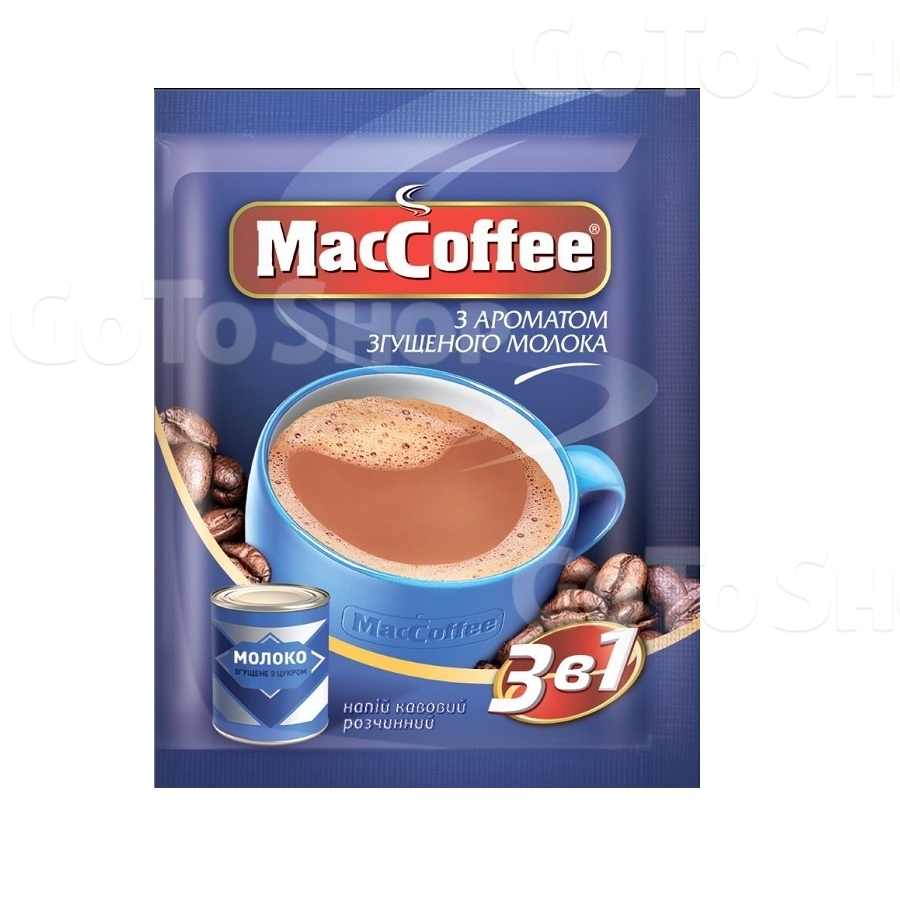 Напій кавовий 18 г MacCoffee з ароматом згущеного молока розчинний стік (3 в 1)  