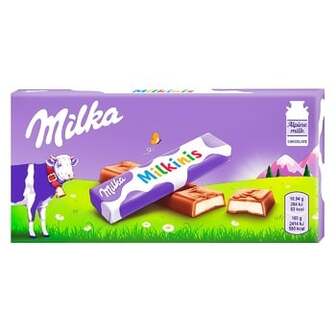 Шоколад молочний Milka Milkinis з молочною начинкою 87,5г