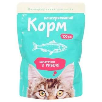 Корм для котів Українська Зірка з рибою 100г