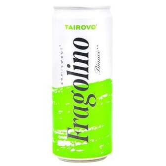 Напій винний Tairovo Fragolino ігристий білий 6-6,9% 0,33л
