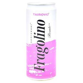 Напій винний Tairovo Fragolino ігристий рожевий 6-6,9% 0,33л