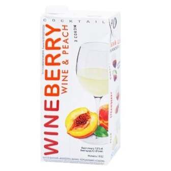 Напій винний WineBerry Персик білий 7,8% 1л