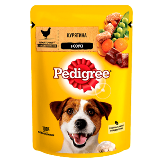 Корм для собак Pedigree з куркою та овочами в соусі 100г