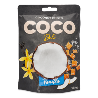 Чипси CocoDeli кокосові з ваніллю 30г