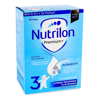Суміш Nutrilon Premium+ 3 молочна суха 800г