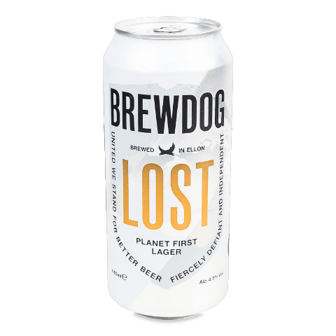Пиво BrewDog Lost Lager світле з/б 0,44л