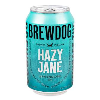 Пиво BrewDog Hazy Jane світле нефільтроване з/б 0,33л