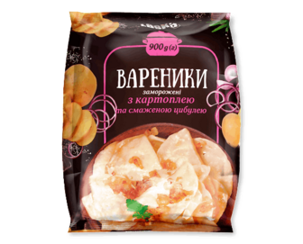 Вареники Laska з картоплею та смаженою цибулею, 900г (900г)