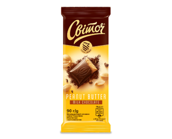 Шоколад молочний «Світоч» Peanut Butter з арахісовою пастою, 90г