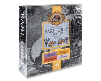 Набір чаю чорного Basilur Earl Grey Assorted, 40*2г/уп