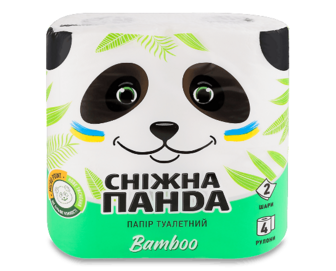 Папір туалетний «Сніжна панда» «Бамбук», 4шт/уп