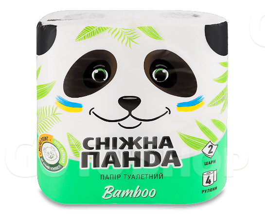Папір туалетний «Сніжна панда» «Бамбук», 4шт/уп