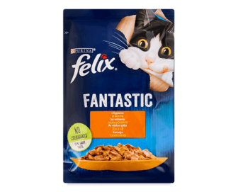 Корм для котів Felix Fantastic з куркою в желе, 85г (85г)