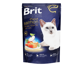 Корм для котів Brit Premium Nature з лососем, сухий, 800г