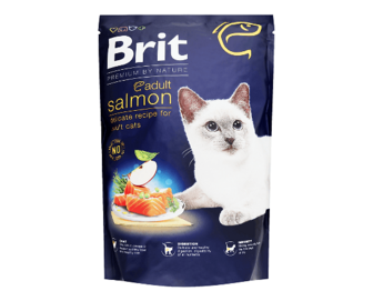 Корм для котів Brit Premium Nature з лососем, сухий, 800г