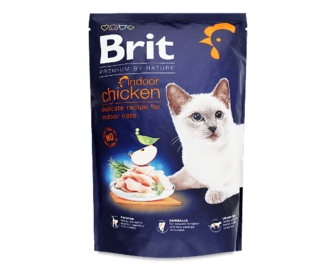 Корм для котів Brit Premium Nature Indoor з м’ясом курки, сухий, 800г