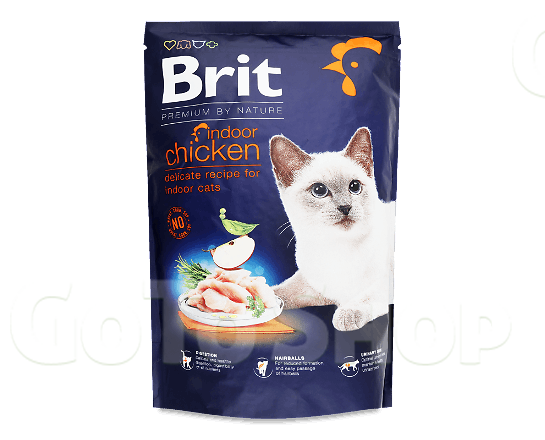 Корм для котів Brit Premium Nature Indoor з м’ясом курки, сухий, 800г